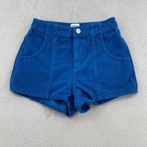 Urban Outfitters BDG Womens Shorts Size Small Blue Corduroy High Waisted Rise